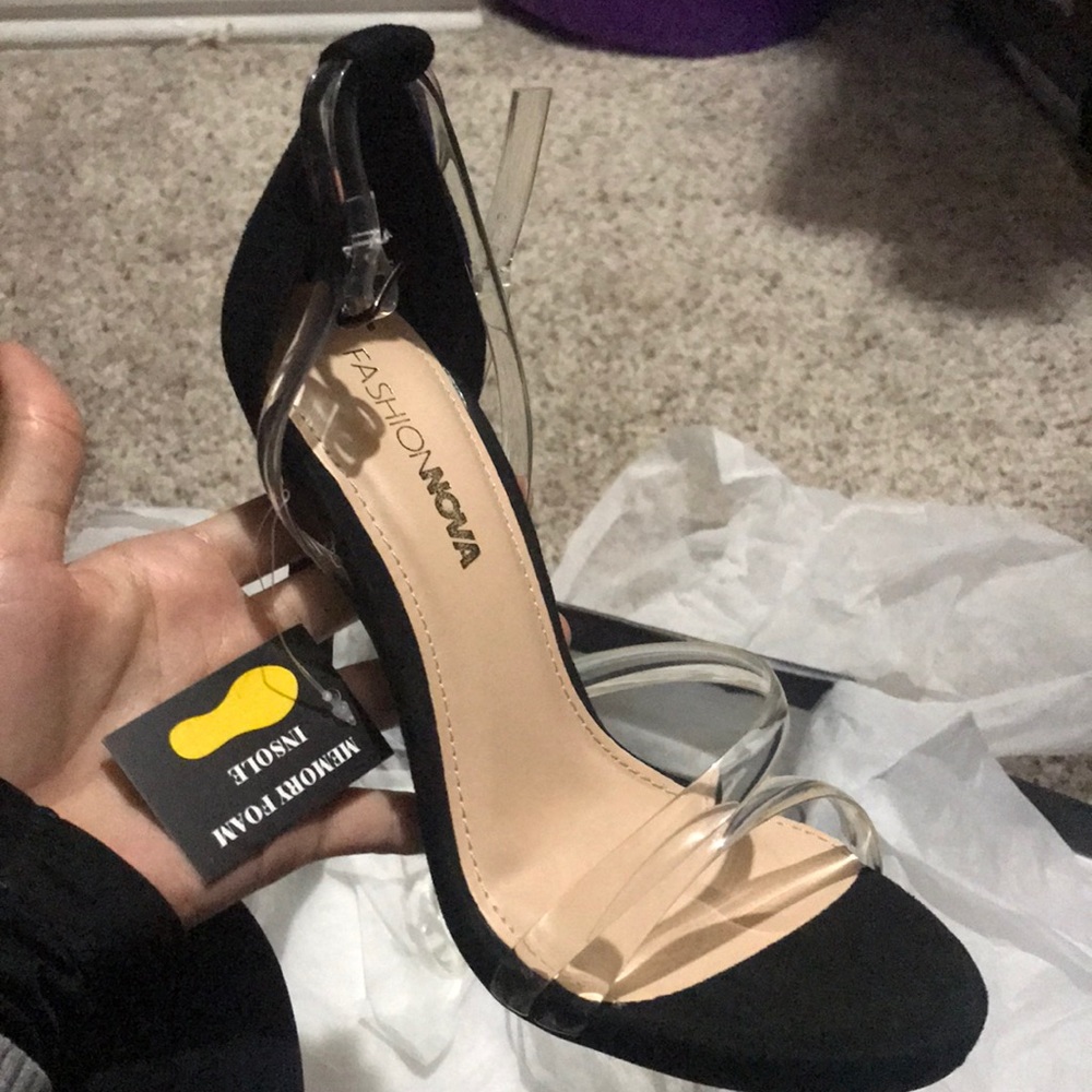 Brand New Fashion Nova Black Heels. - Picture 1 of 2